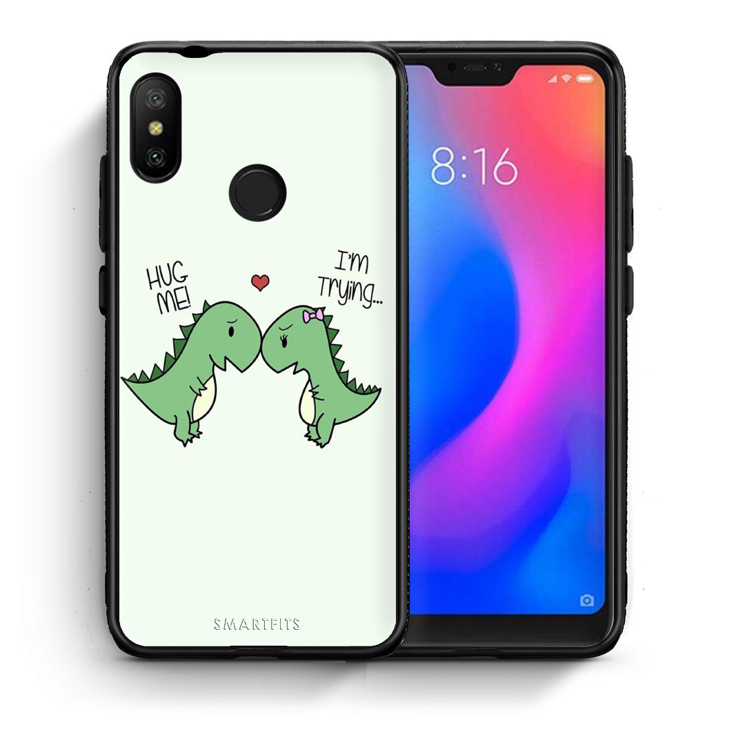 Θήκη Xiaomi Mi A2 Lite Rex Valentine από τη Smartfits με σχέδιο στο πίσω μέρος και μαύρο περίβλημα | Xiaomi Mi A2 Lite Rex Valentine case with colorful back and black bezels