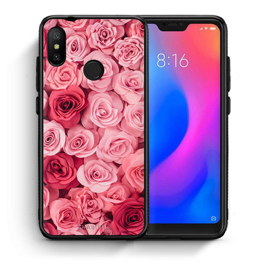 Θήκη Xiaomi Mi A2 Lite RoseGarden Valentine από τη Smartfits με σχέδιο στο πίσω μέρος και μαύρο περίβλημα | Xiaomi Mi A2 Lite RoseGarden Valentine case with colorful back and black bezels