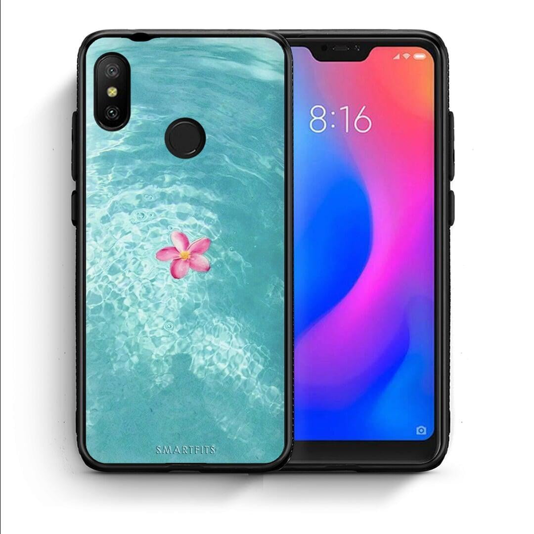 Θήκη Xiaomi Mi A2 Lite Water Flower από τη Smartfits με σχέδιο στο πίσω μέρος και μαύρο περίβλημα | Xiaomi Mi A2 Lite Water Flower case with colorful back and black bezels