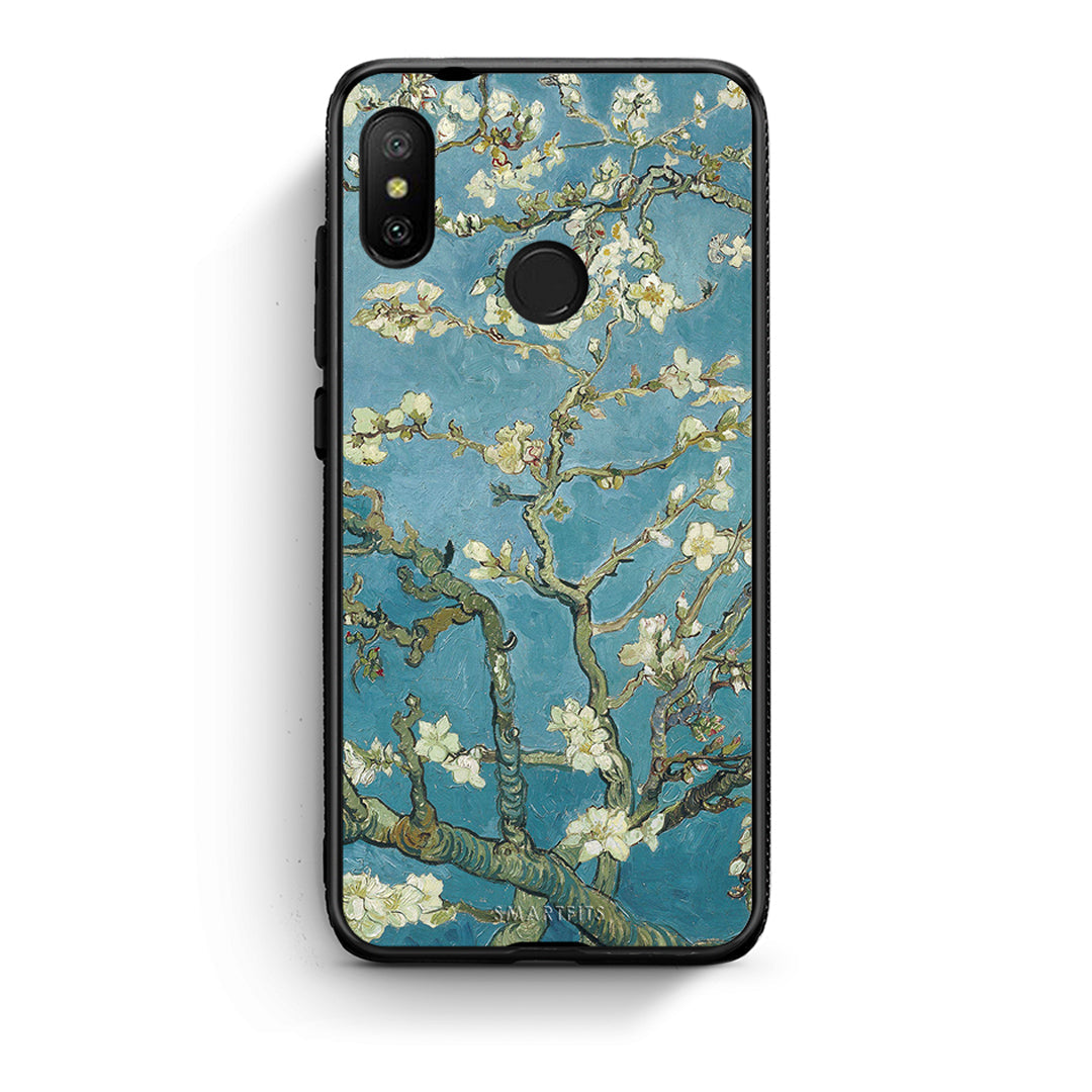 Xiaomi Mi A2 Lite White Blossoms θήκη από τη Smartfits με σχέδιο στο πίσω μέρος και μαύρο περίβλημα | Smartphone case with colorful back and black bezels by Smartfits