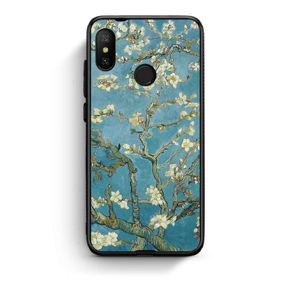 Xiaomi Mi A2 Lite White Blossoms θήκη από τη Smartfits με σχέδιο στο πίσω μέρος και μαύρο περίβλημα | Smartphone case with colorful back and black bezels by Smartfits