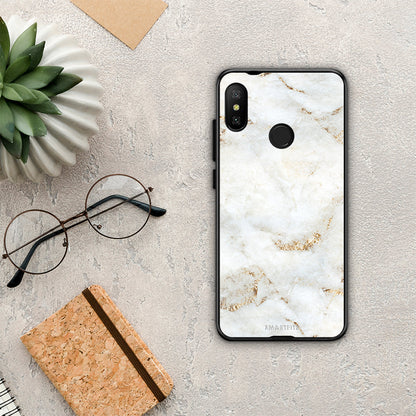 White Gold Marble - Xiaomi Mi A2 Lite θήκη