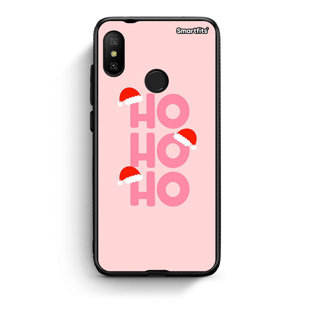 Xiaomi Mi A2 Lite Xmas Ho Ho Ho θήκη από τη Smartfits με σχέδιο στο πίσω μέρος και μαύρο περίβλημα | Smartphone case with colorful back and black bezels by Smartfits