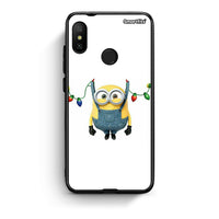 Thumbnail for Xiaomi Mi A2 Lite Xmas Minion Lights θήκη από τη Smartfits με σχέδιο στο πίσω μέρος και μαύρο περίβλημα | Smartphone case with colorful back and black bezels by Smartfits