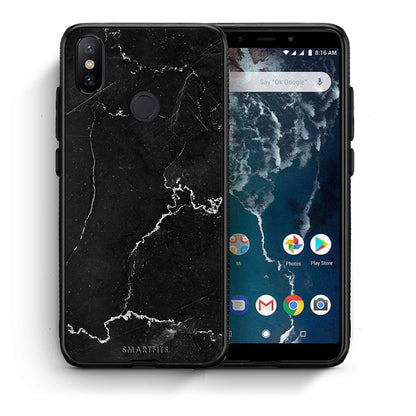 Θήκη Xiaomi Mi A2 Marble Black από τη Smartfits με σχέδιο στο πίσω μέρος και μαύρο περίβλημα | Xiaomi Mi A2 Marble Black case with colorful back and black bezels