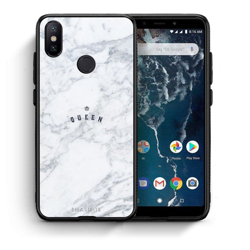 Θήκη Xiaomi Mi A2 Queen Marble από τη Smartfits με σχέδιο στο πίσω μέρος και μαύρο περίβλημα | Xiaomi Mi A2 Queen Marble case with colorful back and black bezels