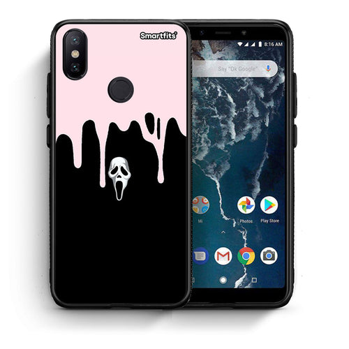 Θήκη Xiaomi Mi A2 Melting Halloween Mask από τη Smartfits με σχέδιο στο πίσω μέρος και μαύρο περίβλημα | Xiaomi Mi A2 Melting Halloween Mask case with colorful back and black bezels