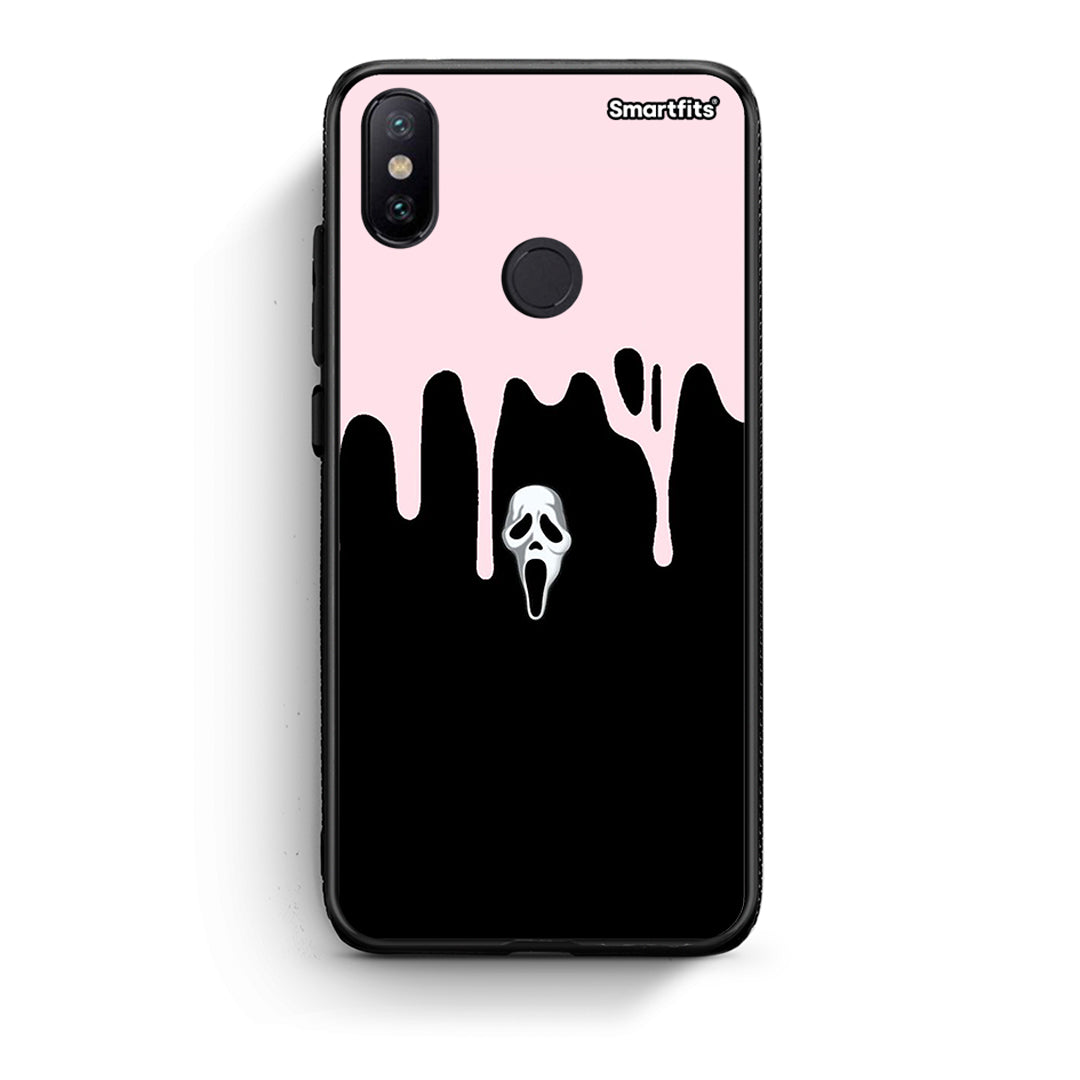 Xiaomi Mi A2 Melting Halloween Mask Θήκη από τη Smartfits με σχέδιο στο πίσω μέρος και μαύρο περίβλημα | Smartphone case with colorful back and black bezels by Smartfits