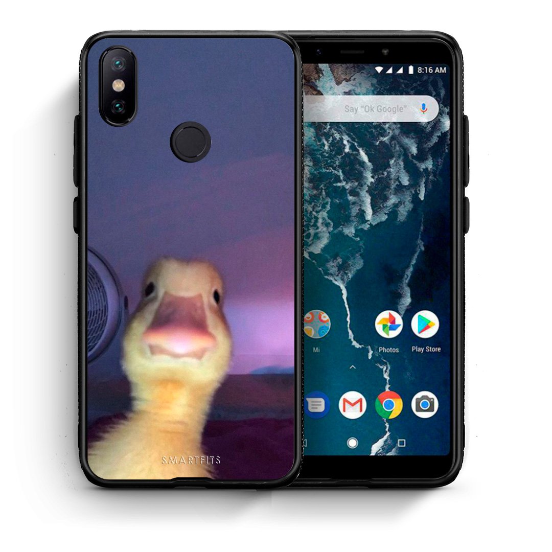 Θήκη Xiaomi Mi A2 Meme Duck από τη Smartfits με σχέδιο στο πίσω μέρος και μαύρο περίβλημα | Xiaomi Mi A2 Meme Duck case with colorful back and black bezels
