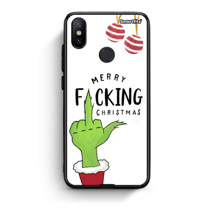 Xiaomi Mi A2 Merry F Xmas θήκη από τη Smartfits με σχέδιο στο πίσω μέρος και μαύρο περίβλημα | Smartphone case with colorful back and black bezels by Smartfits