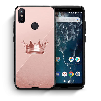 Θήκη Xiaomi Mi A2 Crown Minimal από τη Smartfits με σχέδιο στο πίσω μέρος και μαύρο περίβλημα | Xiaomi Mi A2 Crown Minimal case with colorful back and black bezels