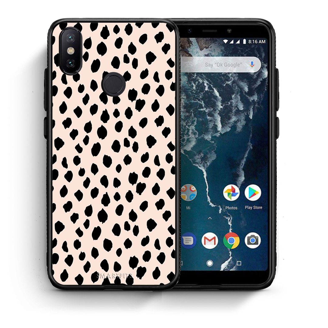 Θήκη Xiaomi Mi A2 New Polka Dots από τη Smartfits με σχέδιο στο πίσω μέρος και μαύρο περίβλημα | Xiaomi Mi A2 New Polka Dots case with colorful back and black bezels