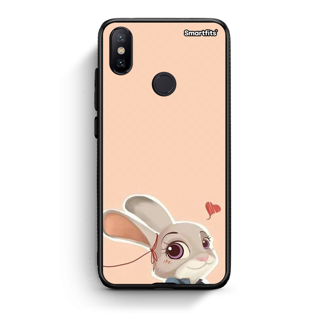 Xiaomi Mi A2 Nick Wilde And Judy Hopps Love 2 θήκη από τη Smartfits με σχέδιο στο πίσω μέρος και μαύρο περίβλημα | Smartphone case with colorful back and black bezels by Smartfits