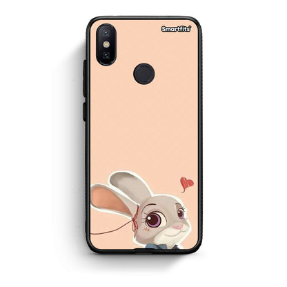 Xiaomi Mi A2 Nick Wilde And Judy Hopps Love 2 θήκη από τη Smartfits με σχέδιο στο πίσω μέρος και μαύρο περίβλημα | Smartphone case with colorful back and black bezels by Smartfits