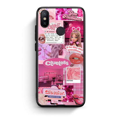 Xiaomi Mi A2 Pink Love Θήκη Αγίου Βαλεντίνου από τη Smartfits με σχέδιο στο πίσω μέρος και μαύρο περίβλημα | Smartphone case with colorful back and black bezels by Smartfits