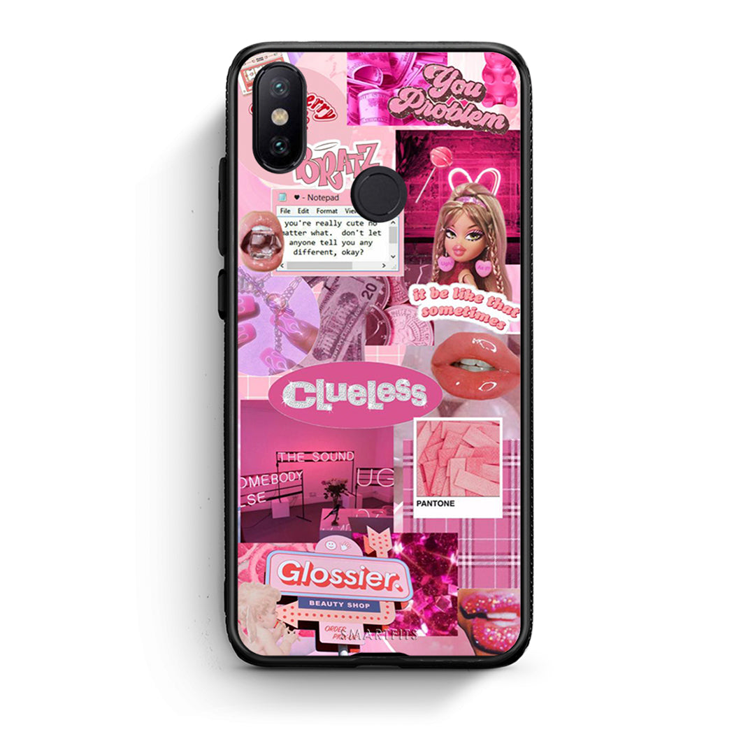 Xiaomi Mi A2 Pink Love Θήκη Αγίου Βαλεντίνου από τη Smartfits με σχέδιο στο πίσω μέρος και μαύρο περίβλημα | Smartphone case with colorful back and black bezels by Smartfits