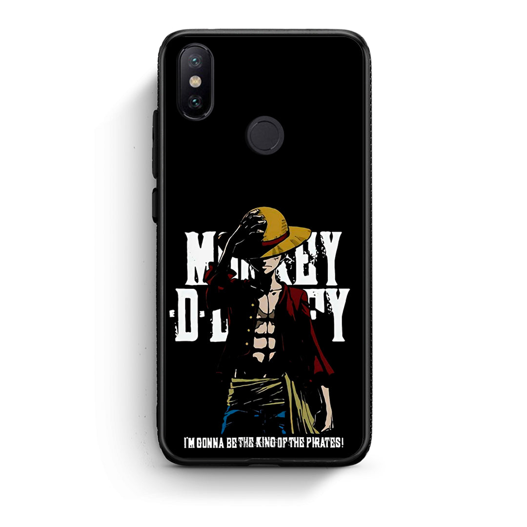 Xiaomi Mi A2 Pirate King θήκη από τη Smartfits με σχέδιο στο πίσω μέρος και μαύρο περίβλημα | Smartphone case with colorful back and black bezels by Smartfits