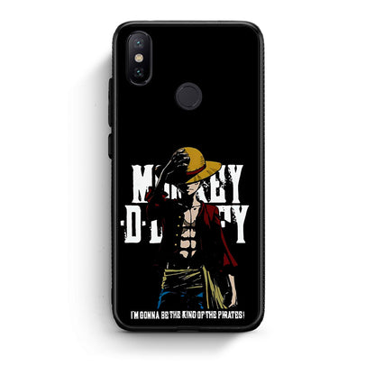 Xiaomi Mi A2 Pirate King θήκη από τη Smartfits με σχέδιο στο πίσω μέρος και μαύρο περίβλημα | Smartphone case with colorful back and black bezels by Smartfits