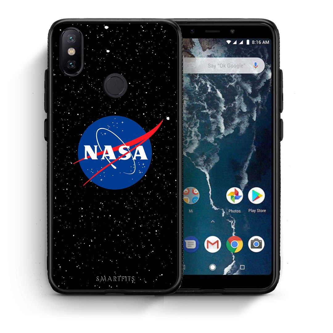 Θήκη Xiaomi Mi A2 NASA PopArt από τη Smartfits με σχέδιο στο πίσω μέρος και μαύρο περίβλημα | Xiaomi Mi A2 NASA PopArt case with colorful back and black bezels