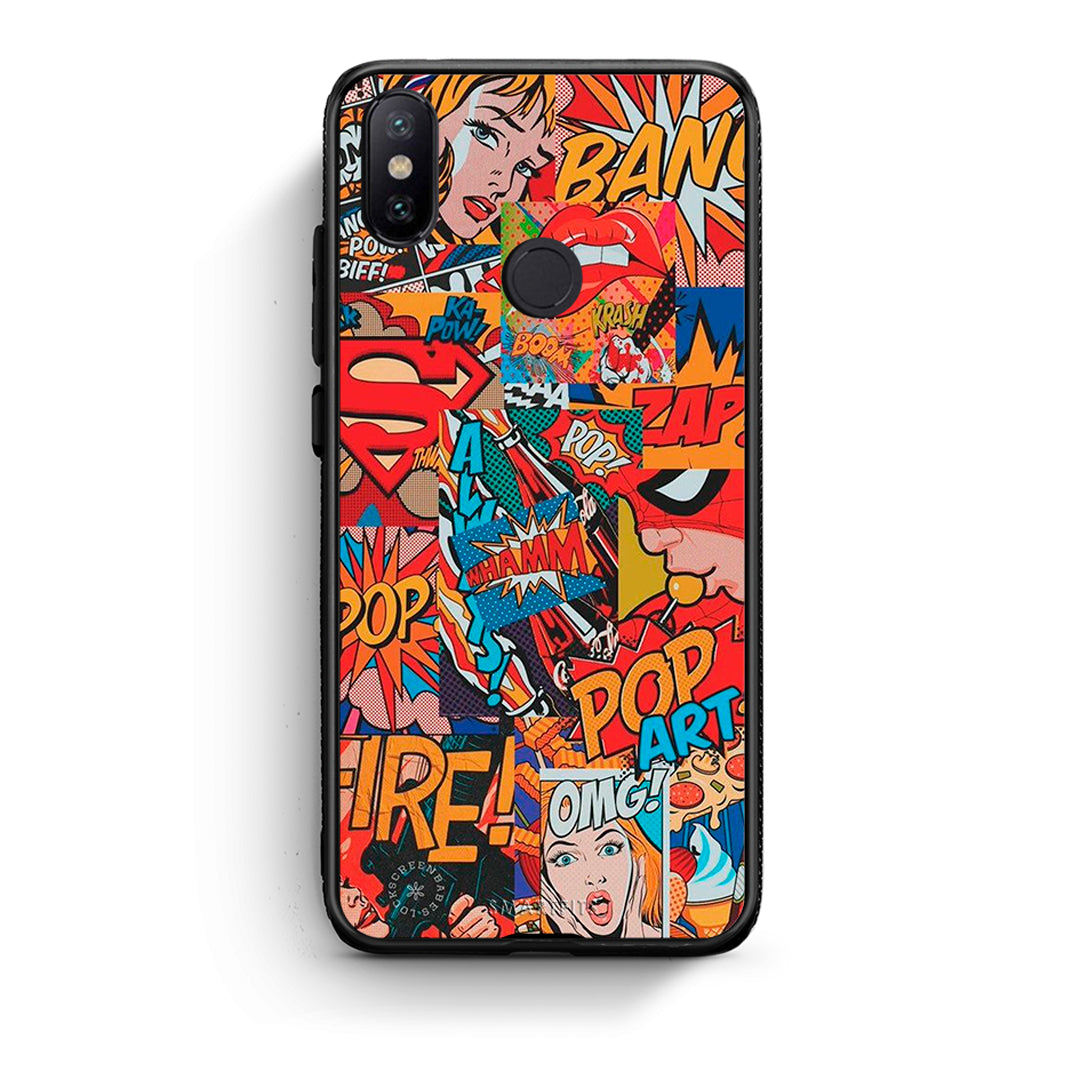 Xiaomi Mi A2 PopArt OMG θήκη από τη Smartfits με σχέδιο στο πίσω μέρος και μαύρο περίβλημα | Smartphone case with colorful back and black bezels by Smartfits