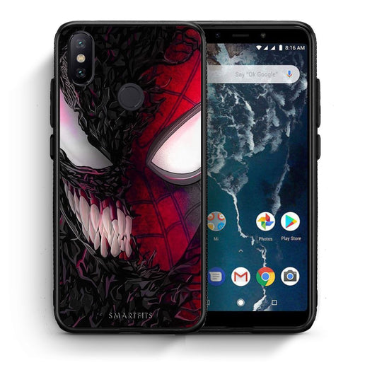 Θήκη Xiaomi Mi A2 SpiderVenom PopArt από τη Smartfits με σχέδιο στο πίσω μέρος και μαύρο περίβλημα | Xiaomi Mi A2 SpiderVenom PopArt case with colorful back and black bezels