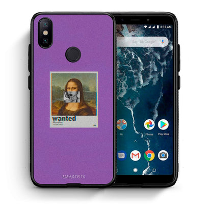 Θήκη Xiaomi Mi A2 Monalisa Popart από τη Smartfits με σχέδιο στο πίσω μέρος και μαύρο περίβλημα | Xiaomi Mi A2 Monalisa Popart case with colorful back and black bezels