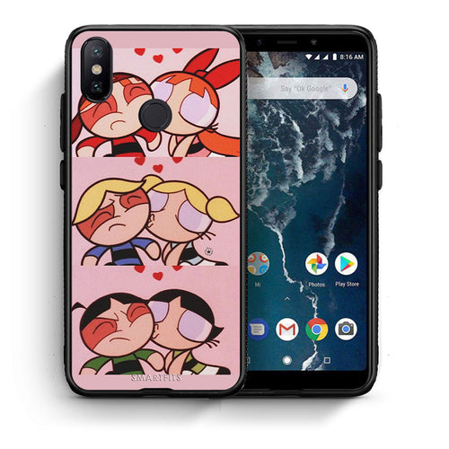 Θήκη Αγίου Βαλεντίνου Xiaomi Mi A2 Puff Love από τη Smartfits με σχέδιο στο πίσω μέρος και μαύρο περίβλημα | Xiaomi Mi A2 Puff Love case with colorful back and black bezels
