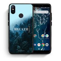 Thumbnail for Θήκη Xiaomi Mi A2 Breath Quote από τη Smartfits με σχέδιο στο πίσω μέρος και μαύρο περίβλημα | Xiaomi Mi A2 Breath Quote case with colorful back and black bezels