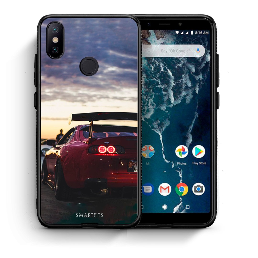 Θήκη Xiaomi Mi A2 Racing Supra από τη Smartfits με σχέδιο στο πίσω μέρος και μαύρο περίβλημα | Xiaomi Mi A2 Racing Supra case with colorful back and black bezels
