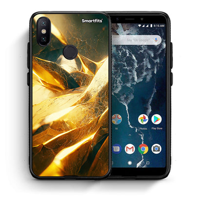Θήκη Xiaomi Mi A2 Real Gold από τη Smartfits με σχέδιο στο πίσω μέρος και μαύρο περίβλημα | Xiaomi Mi A2 Real Gold case with colorful back and black bezels