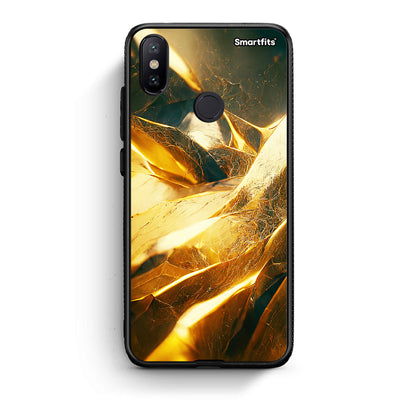 Xiaomi Mi A2 Real Gold θήκη από τη Smartfits με σχέδιο στο πίσω μέρος και μαύρο περίβλημα | Smartphone case with colorful back and black bezels by Smartfits