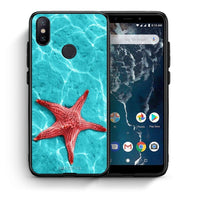 Thumbnail for Θήκη Xiaomi Mi A2 Red Starfish από τη Smartfits με σχέδιο στο πίσω μέρος και μαύρο περίβλημα | Xiaomi Mi A2 Red Starfish case with colorful back and black bezels