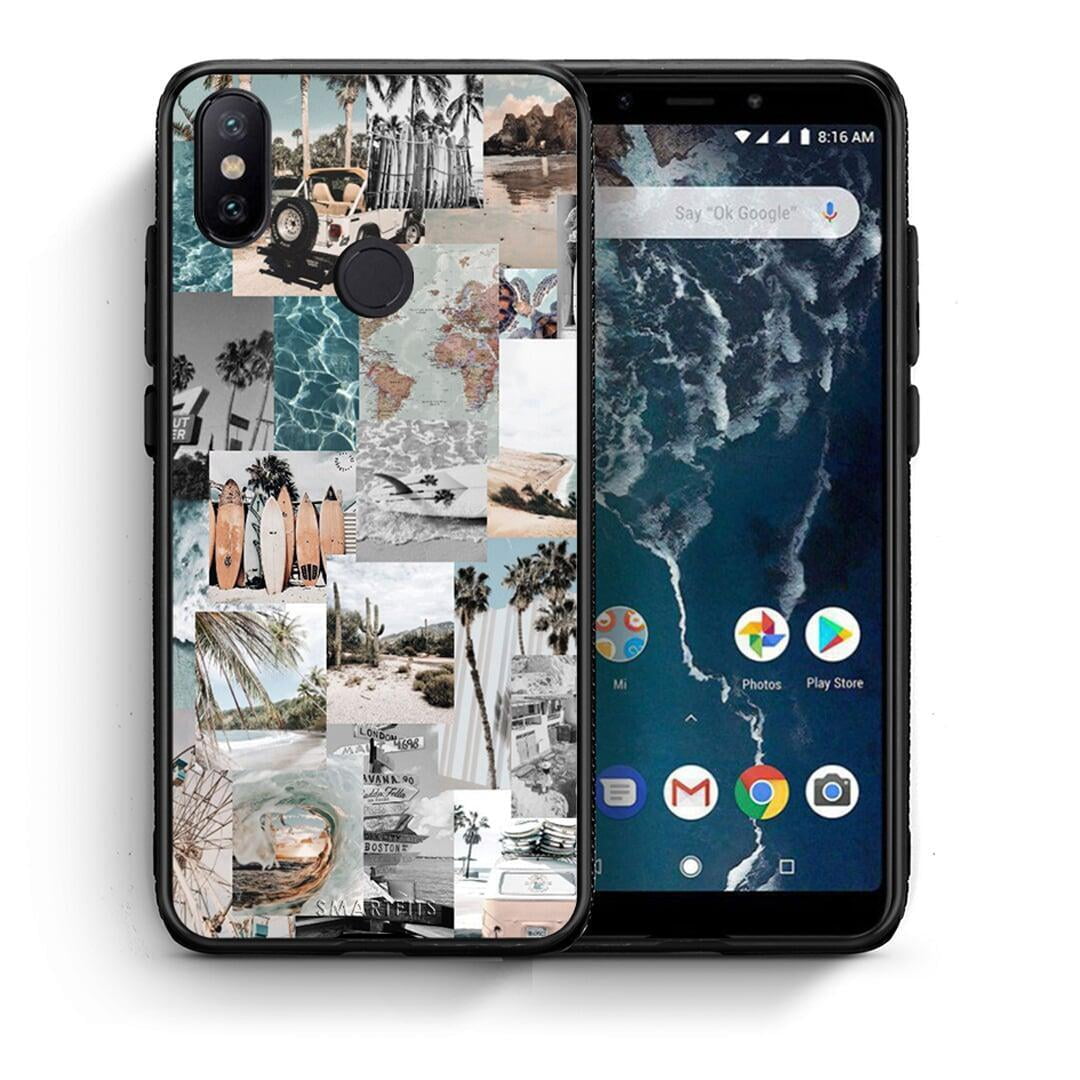 Θήκη Xiaomi Mi A2 Retro Beach Life από τη Smartfits με σχέδιο στο πίσω μέρος και μαύρο περίβλημα | Xiaomi Mi A2 Retro Beach Life case with colorful back and black bezels