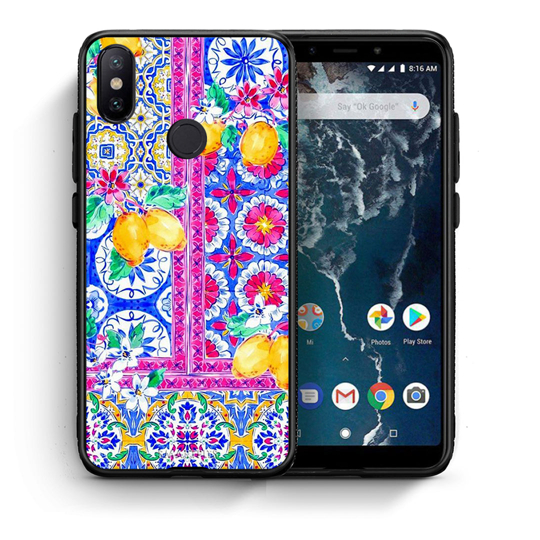 Θήκη Xiaomi Mi A2 Retro Spring από τη Smartfits με σχέδιο στο πίσω μέρος και μαύρο περίβλημα | Xiaomi Mi A2 Retro Spring case with colorful back and black bezels