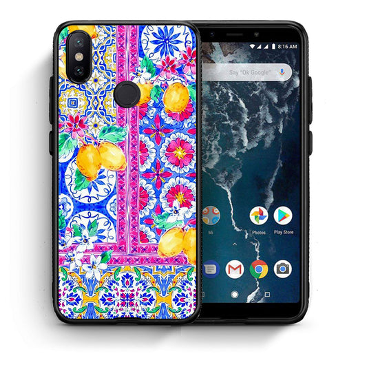 Θήκη Xiaomi Mi A2 Retro Spring από τη Smartfits με σχέδιο στο πίσω μέρος και μαύρο περίβλημα | Xiaomi Mi A2 Retro Spring case with colorful back and black bezels