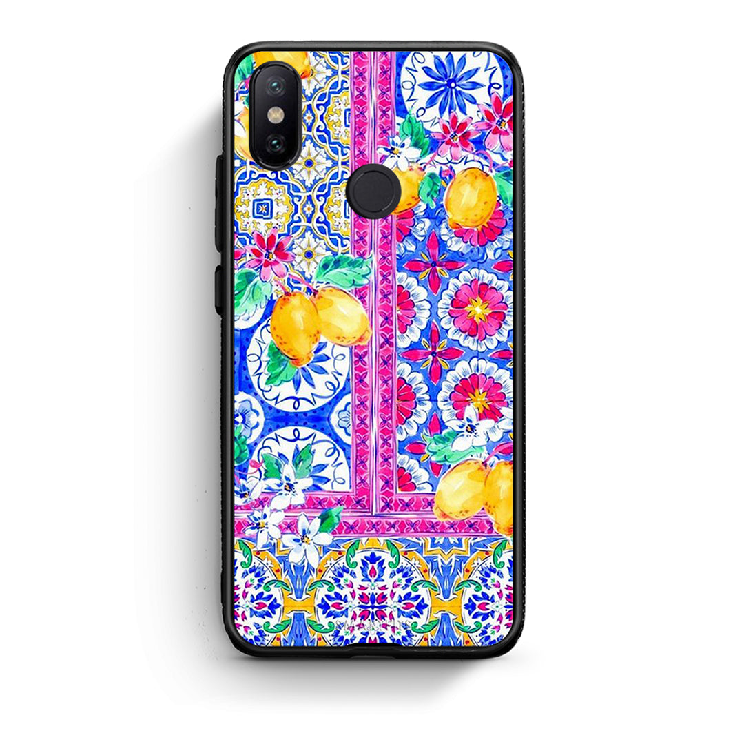 Xiaomi Mi A2 Retro Spring θήκη από τη Smartfits με σχέδιο στο πίσω μέρος και μαύρο περίβλημα | Smartphone case with colorful back and black bezels by Smartfits