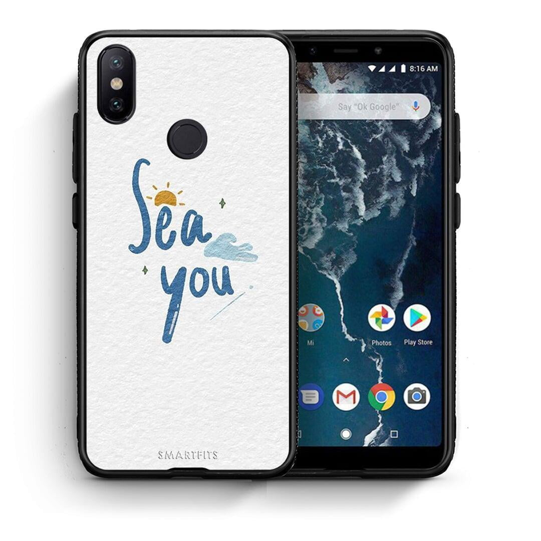 Θήκη Xiaomi Mi A2 Sea You από τη Smartfits με σχέδιο στο πίσω μέρος και μαύρο περίβλημα | Xiaomi Mi A2 Sea You case with colorful back and black bezels