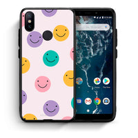 Thumbnail for Θήκη Xiaomi Mi A2 Smiley Faces από τη Smartfits με σχέδιο στο πίσω μέρος και μαύρο περίβλημα | Xiaomi Mi A2 Smiley Faces case with colorful back and black bezels