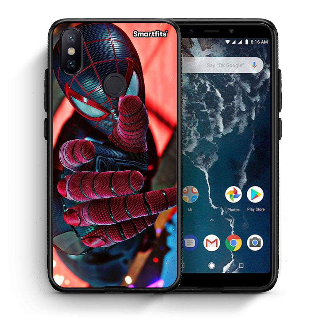 Θήκη Xiaomi Mi A2 Spider Hand από τη Smartfits με σχέδιο στο πίσω μέρος και μαύρο περίβλημα | Xiaomi Mi A2 Spider Hand case with colorful back and black bezels