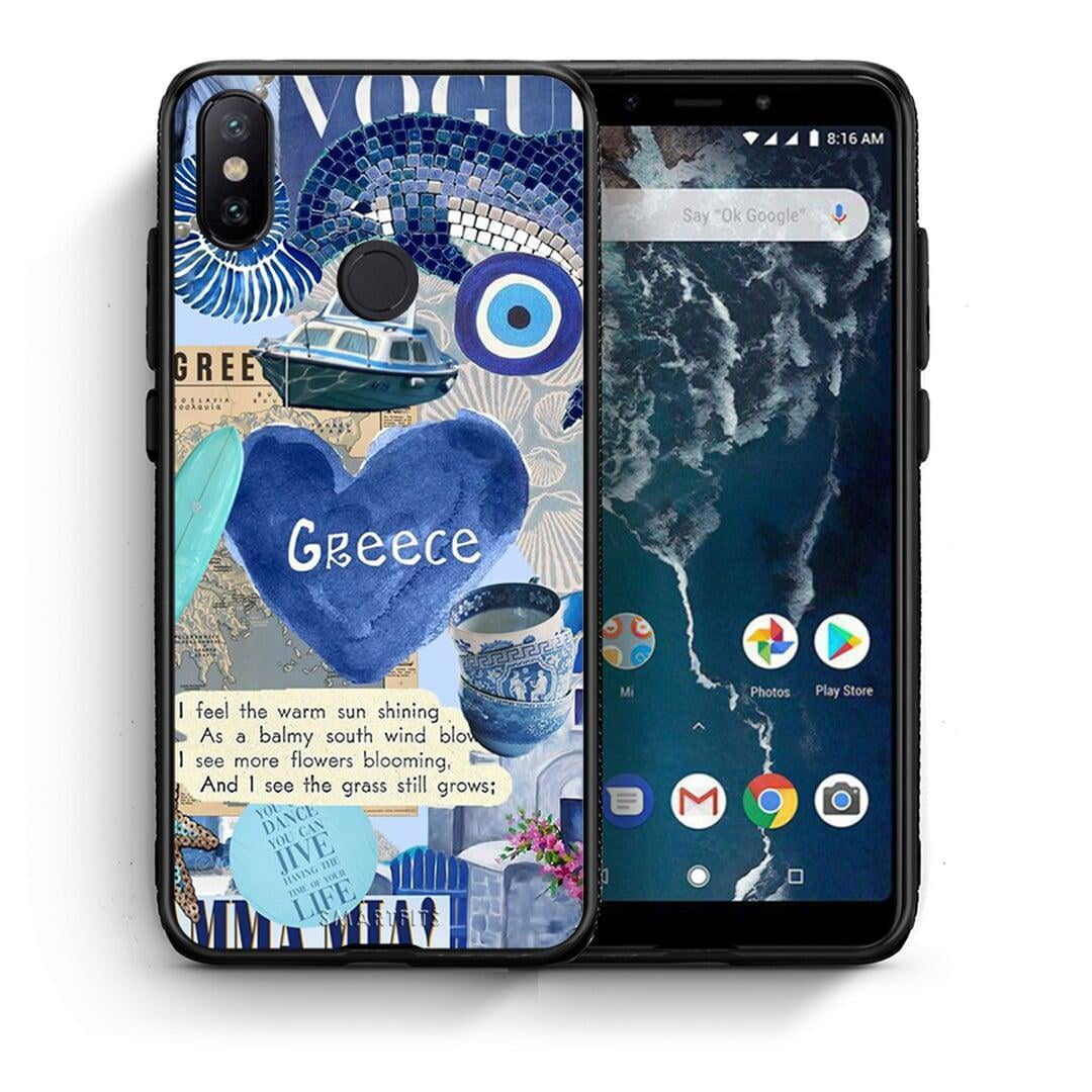 Θήκη Xiaomi Mi A2 Summer In Greece από τη Smartfits με σχέδιο στο πίσω μέρος και μαύρο περίβλημα | Xiaomi Mi A2 Summer In Greece case with colorful back and black bezels