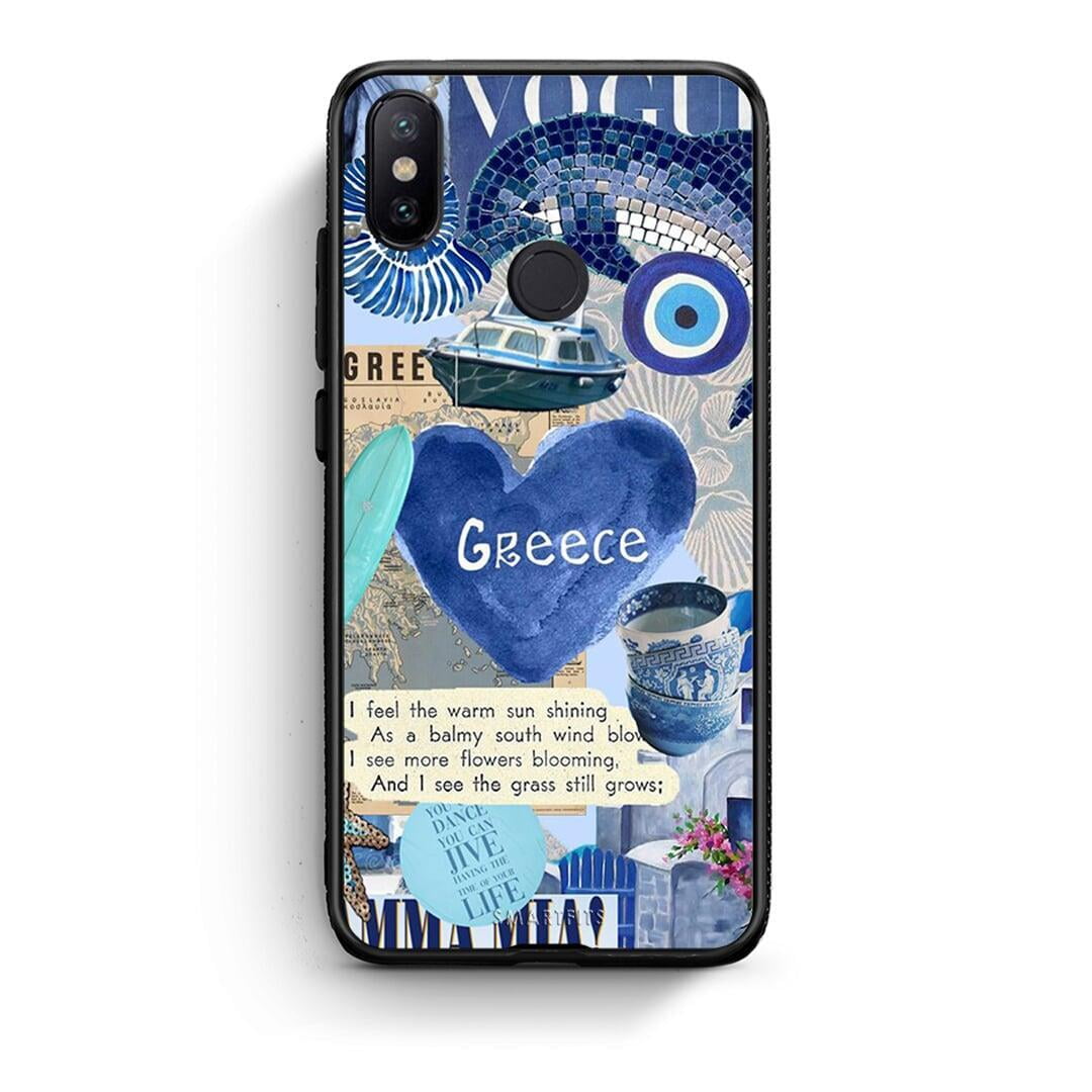 Xiaomi Mi A2 Summer In Greece Θήκη από τη Smartfits με σχέδιο στο πίσω μέρος και μαύρο περίβλημα | Smartphone case with colorful back and black bezels by Smartfits