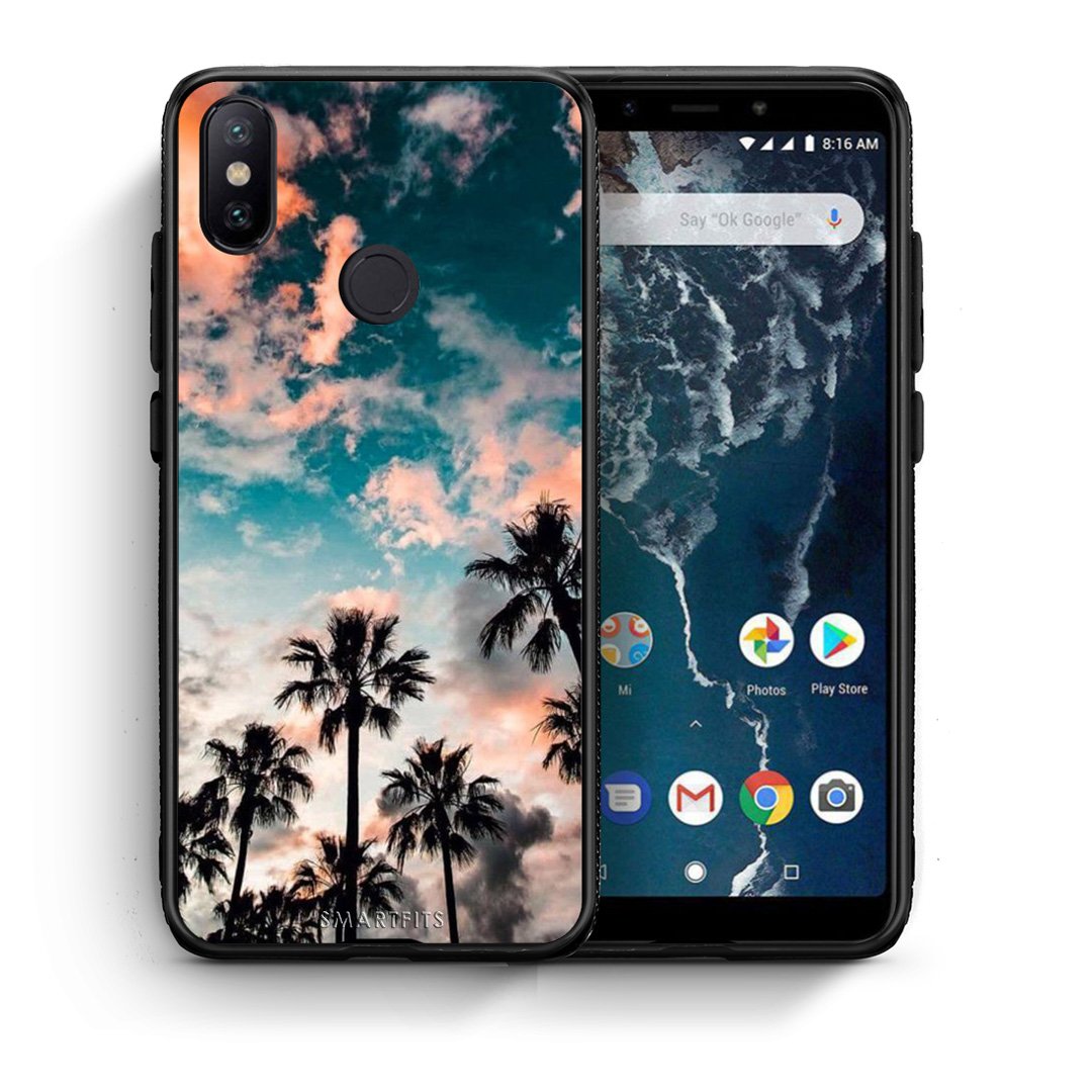 Θήκη Xiaomi Mi A2 Sky Summer από τη Smartfits με σχέδιο στο πίσω μέρος και μαύρο περίβλημα | Xiaomi Mi A2 Sky Summer case with colorful back and black bezels