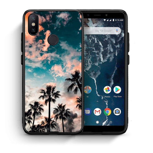 Θήκη Xiaomi Mi A2 Sky Summer από τη Smartfits με σχέδιο στο πίσω μέρος και μαύρο περίβλημα | Xiaomi Mi A2 Sky Summer case with colorful back and black bezels