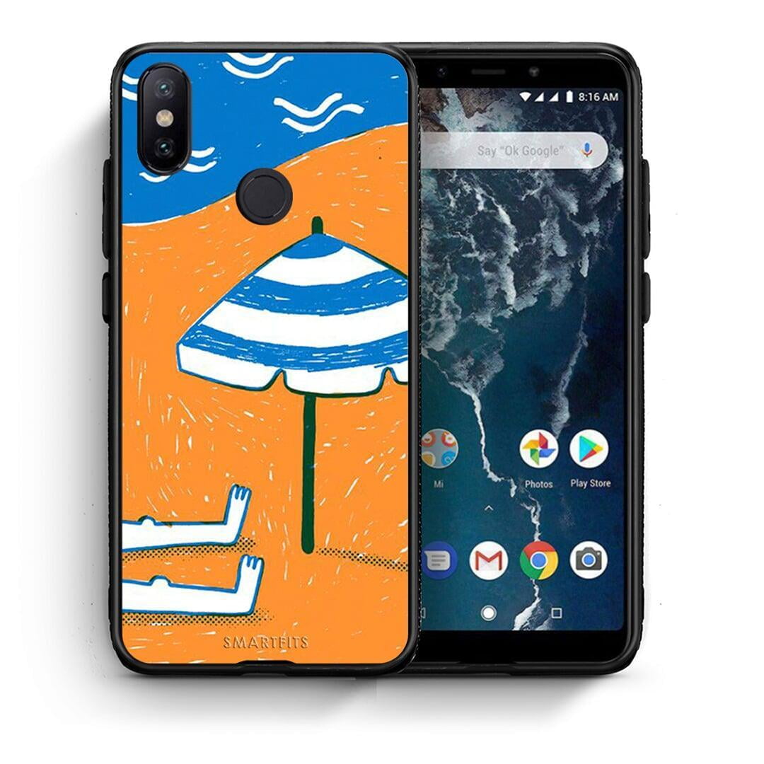 Θήκη Xiaomi Mi A2 Summering από τη Smartfits με σχέδιο στο πίσω μέρος και μαύρο περίβλημα | Xiaomi Mi A2 Summering case with colorful back and black bezels