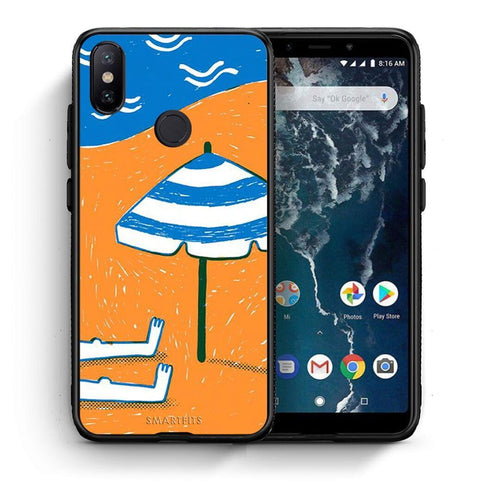 Θήκη Xiaomi Mi A2 Summering από τη Smartfits με σχέδιο στο πίσω μέρος και μαύρο περίβλημα | Xiaomi Mi A2 Summering case with colorful back and black bezels