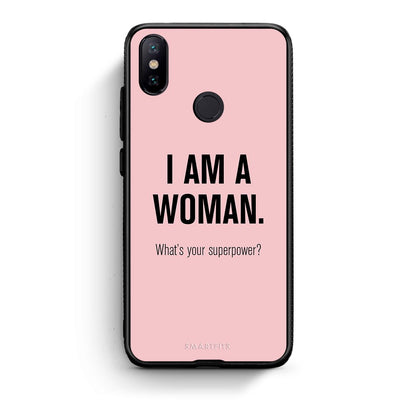 Xiaomi Mi A2 Superpower Woman θήκη από τη Smartfits με σχέδιο στο πίσω μέρος και μαύρο περίβλημα | Smartphone case with colorful back and black bezels by Smartfits