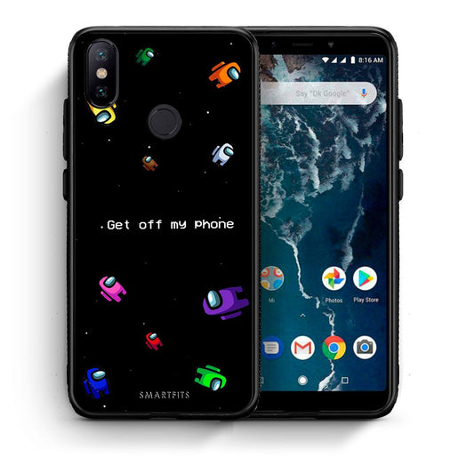 Θήκη Xiaomi Mi A2 AFK Text από τη Smartfits με σχέδιο στο πίσω μέρος και μαύρο περίβλημα | Xiaomi Mi A2 AFK Text case with colorful back and black bezels