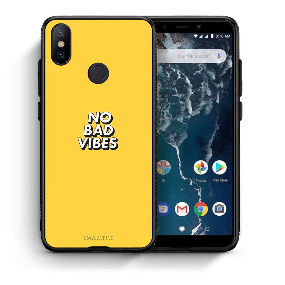 Θήκη Xiaomi Mi A2 Vibes Text από τη Smartfits με σχέδιο στο πίσω μέρος και μαύρο περίβλημα | Xiaomi Mi A2 Vibes Text case with colorful back and black bezels