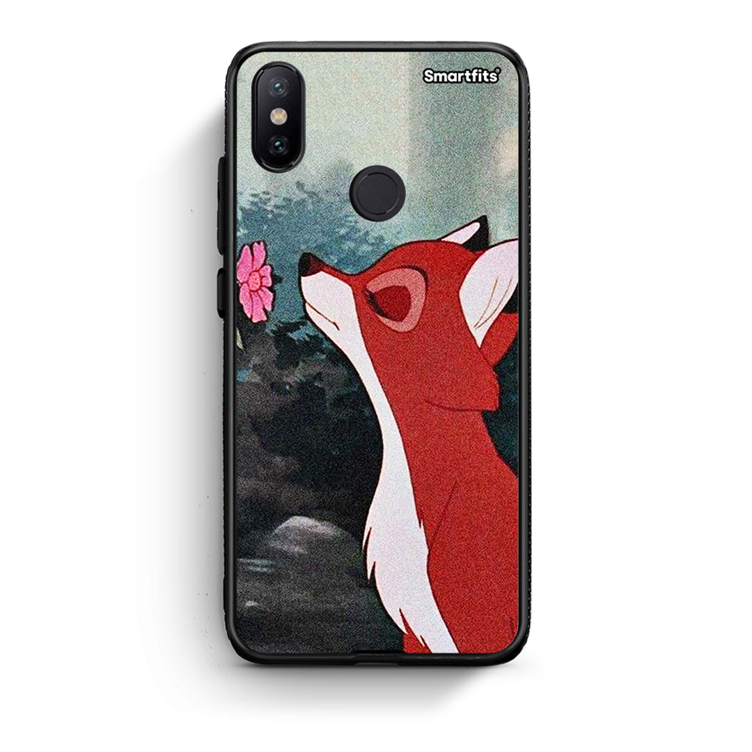 Xiaomi Mi A2 Tod And Vixey Love 2 θήκη από τη Smartfits με σχέδιο στο πίσω μέρος και μαύρο περίβλημα | Smartphone case with colorful back and black bezels by Smartfits