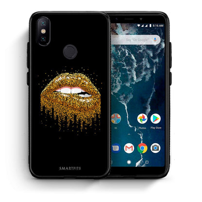 Θήκη Xiaomi Mi A2 Golden Valentine από τη Smartfits με σχέδιο στο πίσω μέρος και μαύρο περίβλημα | Xiaomi Mi A2 Golden Valentine case with colorful back and black bezels